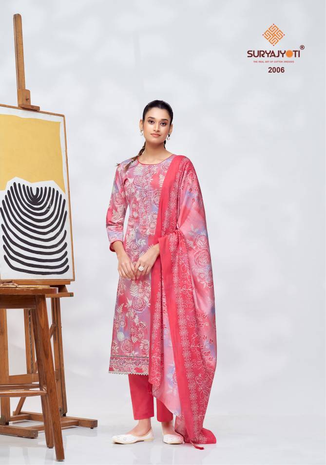 Prachi Vol 2 By Suryajyoti Jam Satin Printed Dress Material Wholesale Shop in Surat
